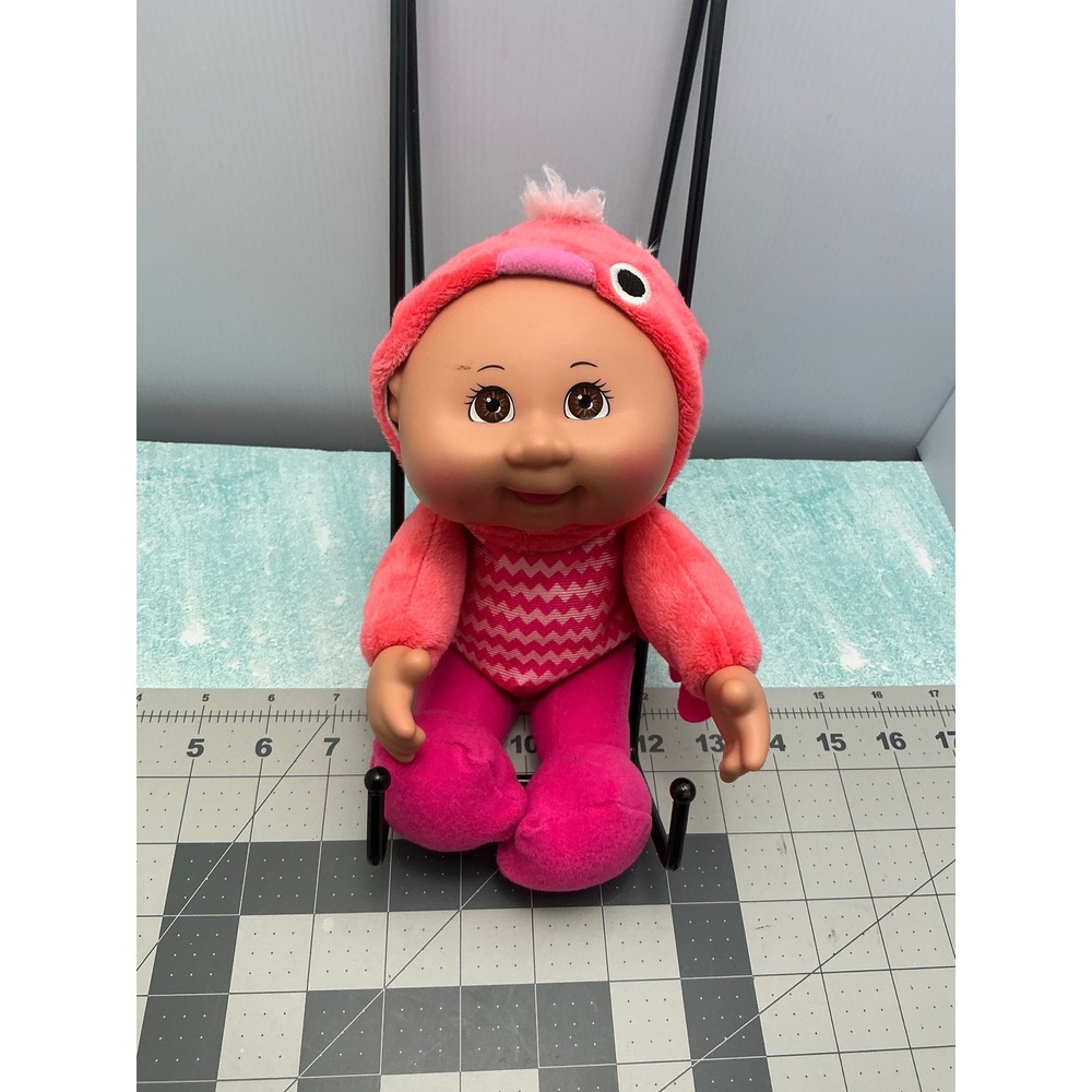 Cabbage Patch Kids Cuties Pink Flamingo Plush Doll Vinyl Head 9 Inch Toy